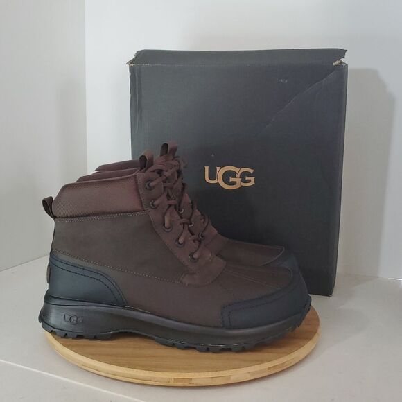 UGG Men's Emmett Waterproof Leather Duck Boot Stout Size 11 NIB - Picture 1 of 16